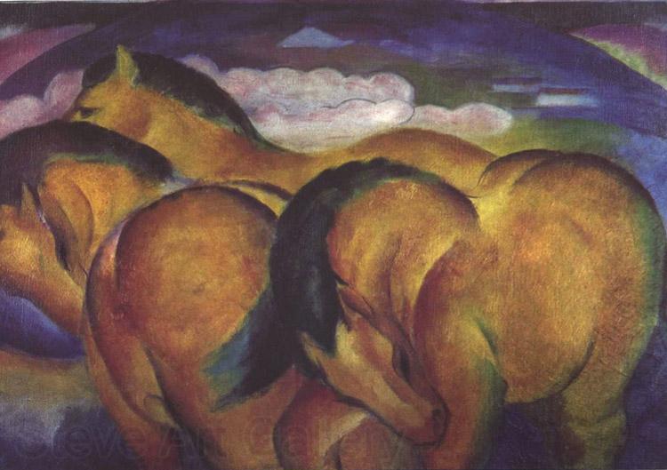 Franz Marc Little Yellow Horses (nn03) Spain oil painting art